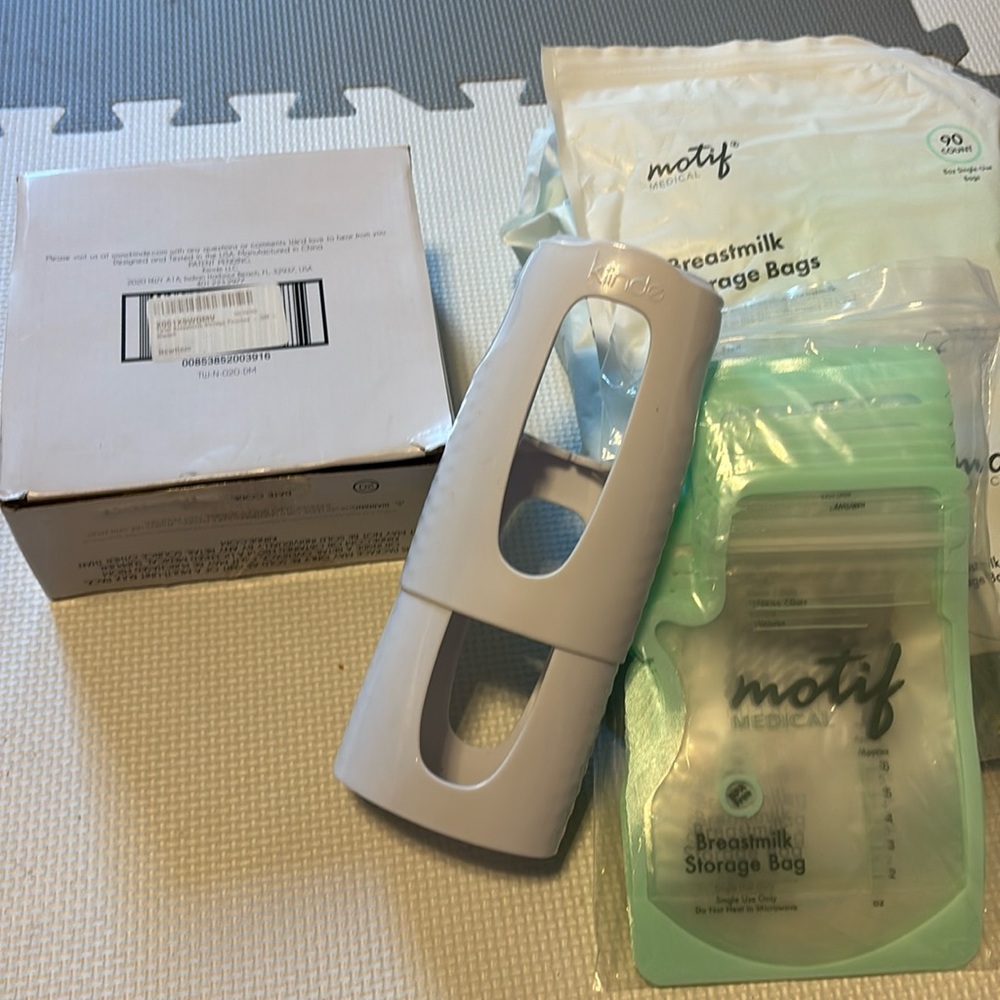 Breast milk storage bags
